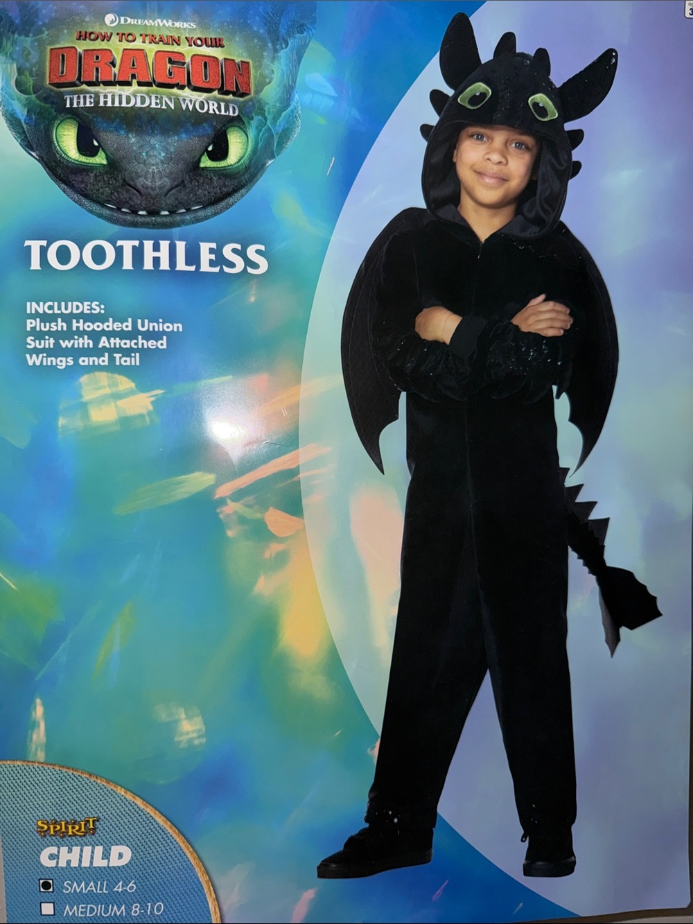 Kids Costume - Dreamworks Toothless - Plush Hooded Onsie